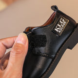 Baby Boys British Style Casual Leather Shoes, In Classic Black or Brown