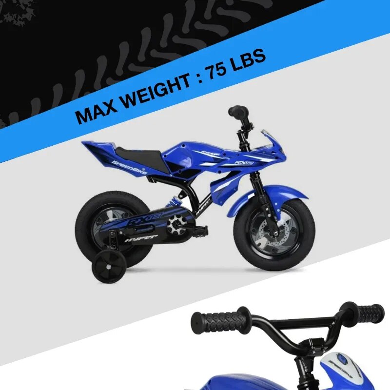 Boys Cool 12" Hyper Speed Bicycle With Training Wheels