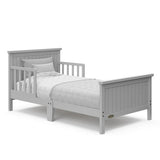 Toddler's First Big Kids Bed with Guardrails and Modern Design