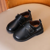 Baby Boys British Style Casual Leather Shoes, In Classic Black or Brown