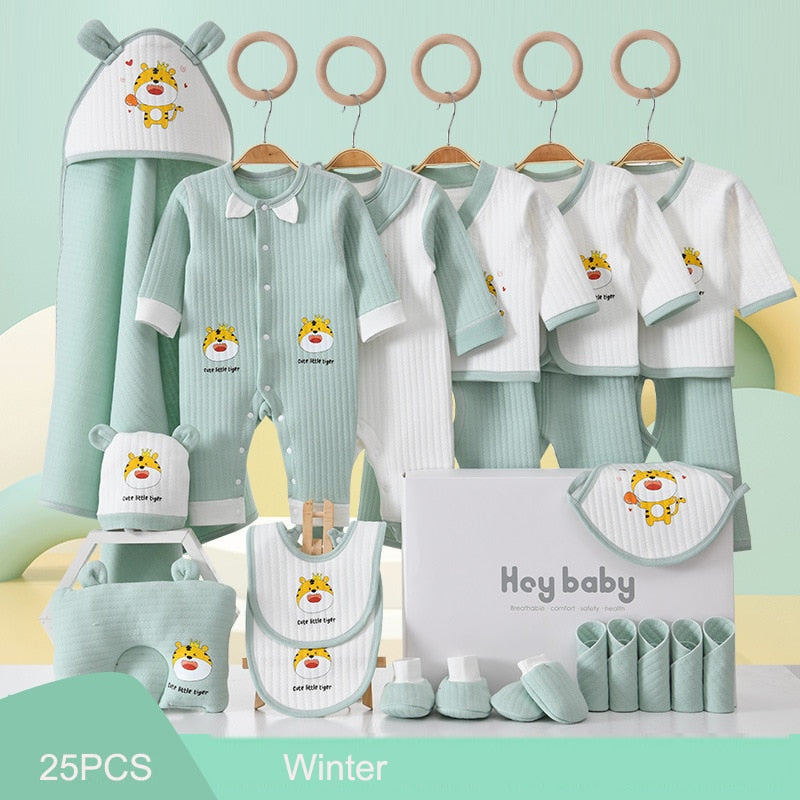 Newborn Baby Unisex Clothing Sets, 100% Cotton