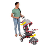Radio Flyer 4-in-1 Stroll 'N Trike Convertible Tricycle with Activity Tray & Storage Bin. Gray/Pink or Red/Gray