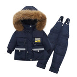 Kids 2Pc Warm Designer Style Snow Suit Sets With Detachable Fur. Ages 12M~4T