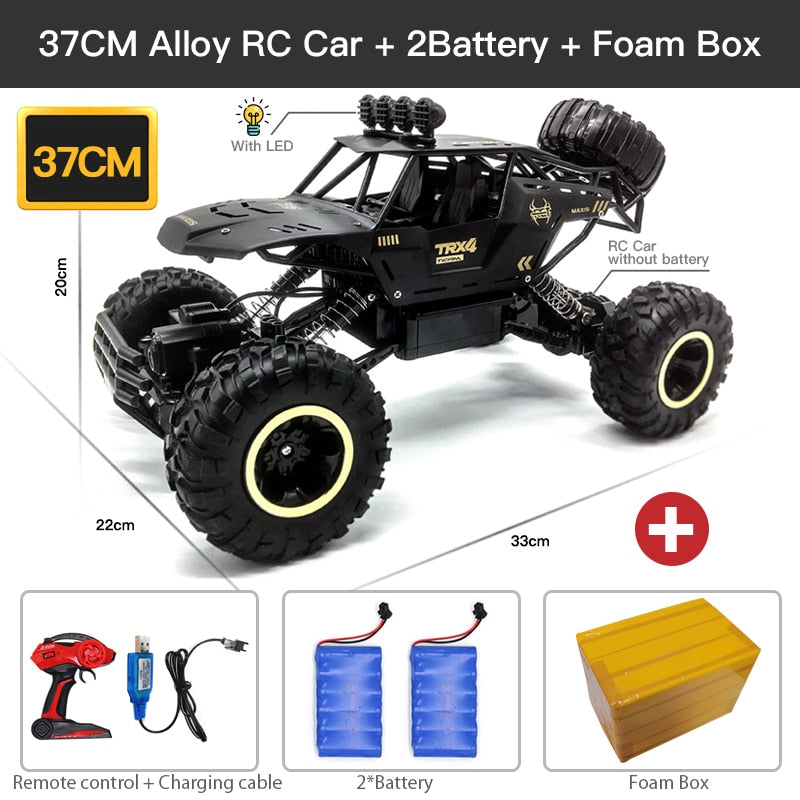 Boys Off-Road 4WD RC Truck With Led Lights 2.4G Radio Remote Control