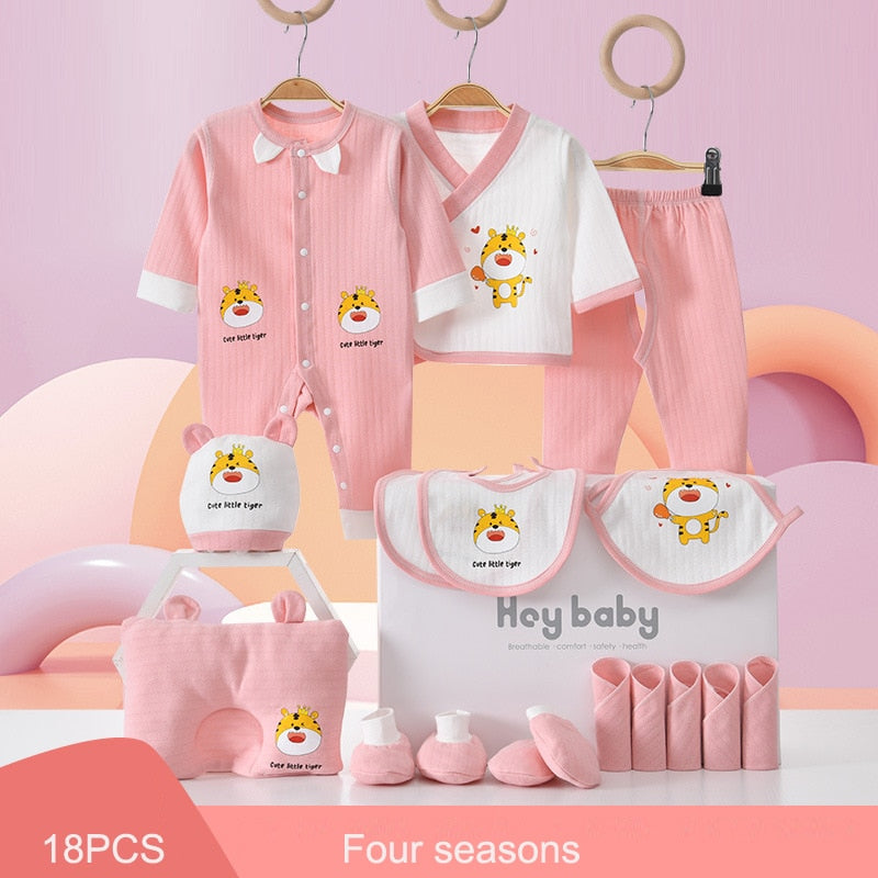 Newborn Baby Unisex Clothing Sets, 100% Cotton