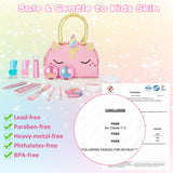 Q-DRAGON Makeup Kit for Little Girls with Unicorn Make up & Stickers