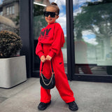Baby Girls NY Fashion Style Long Sleeve Sweatshirt and Flared Pants Combo. (Ages 18M~8Yrs.)