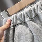 Kids 2Pc Plush Lined Baggy Hoodie Sweatshirt and Thick Jogger Pant Set