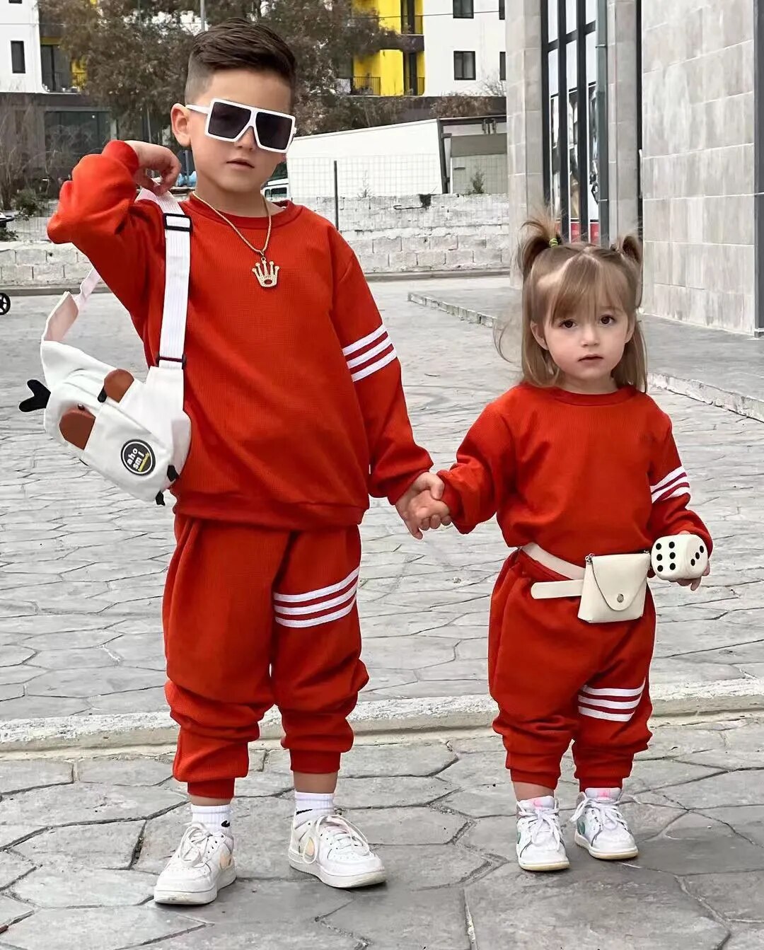Kids 2Pc Stylish long sleeve Sweater and Jogger set