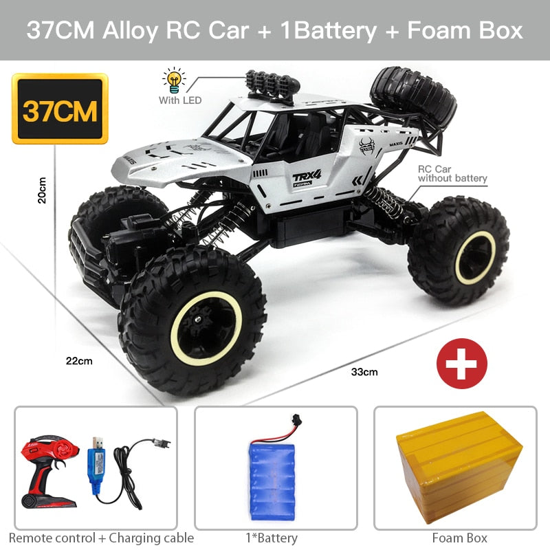 Boys Off-Road 4WD RC Truck With Led Lights 2.4G Radio Remote Control