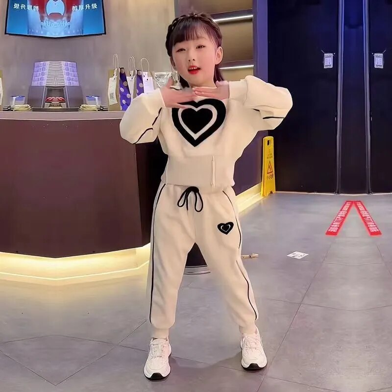 Girls Trendy Urban Style 2Pc Sweatshirt and Pant Combo.