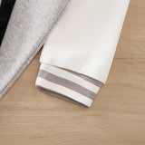 Baby Boy Letter Embroidered Spliced Long-sleeve Sporty Jumpsuit