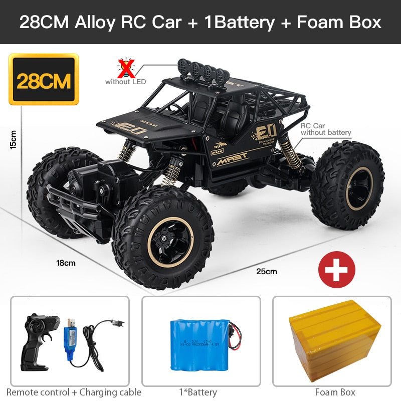 Boys Off-Road 4WD RC Truck With Led Lights 2.4G Radio Remote Control