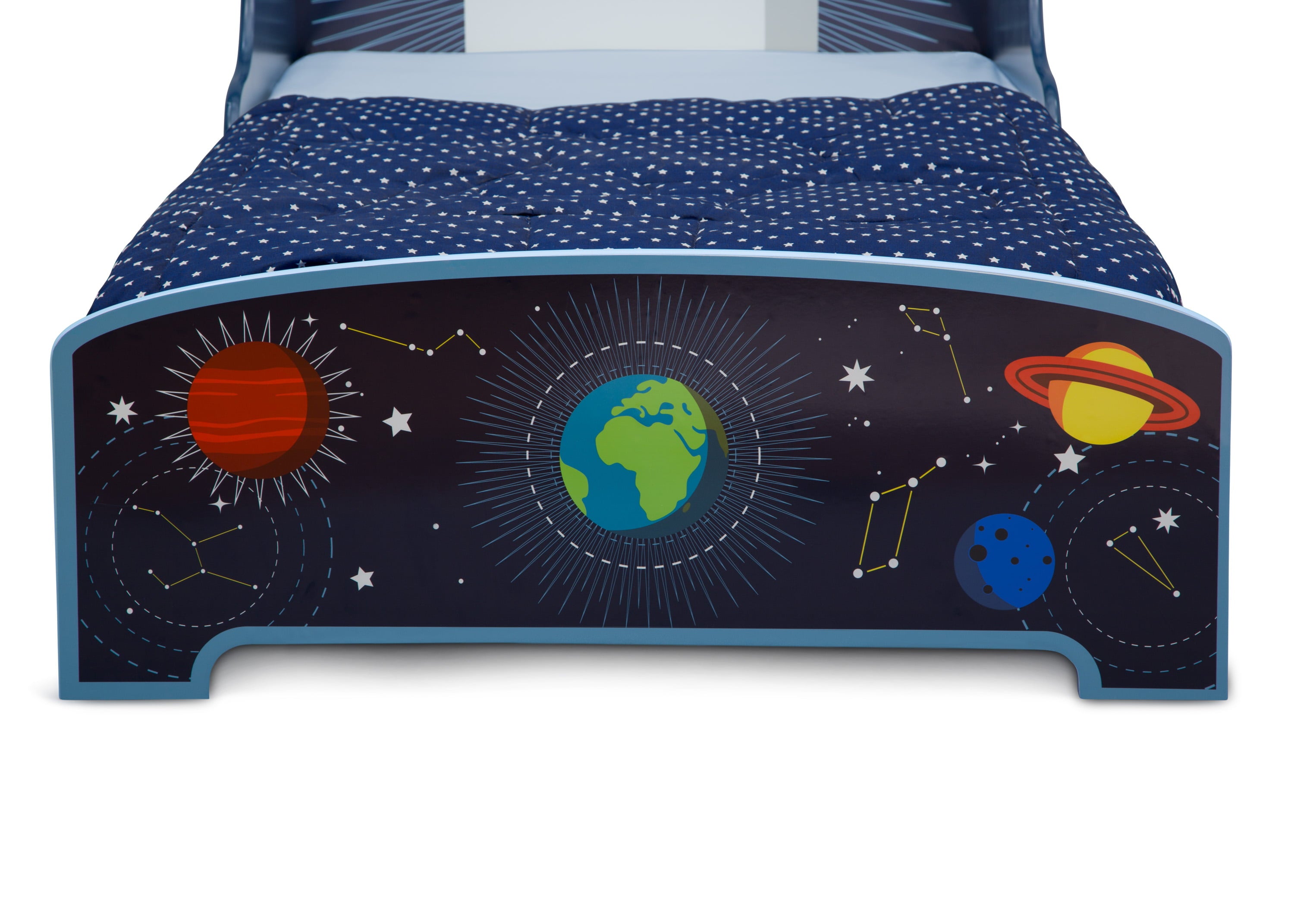 Toddler Space Adventures Rocket Ship Big Boy Bed.