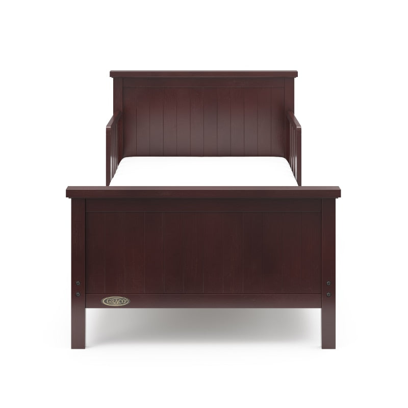 Toddler's First Big Kids Bed with Guardrails and Modern Design