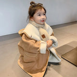 Baby Girls Warm & Chic, Long Hooded Winter Coat.
