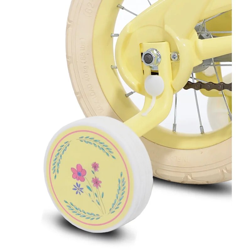 Toddler Girls 12-inch Bicycle With Removable Training Wheels and Basket