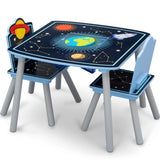 Boys Space Adventures Wood Table and Chair Set with Storage