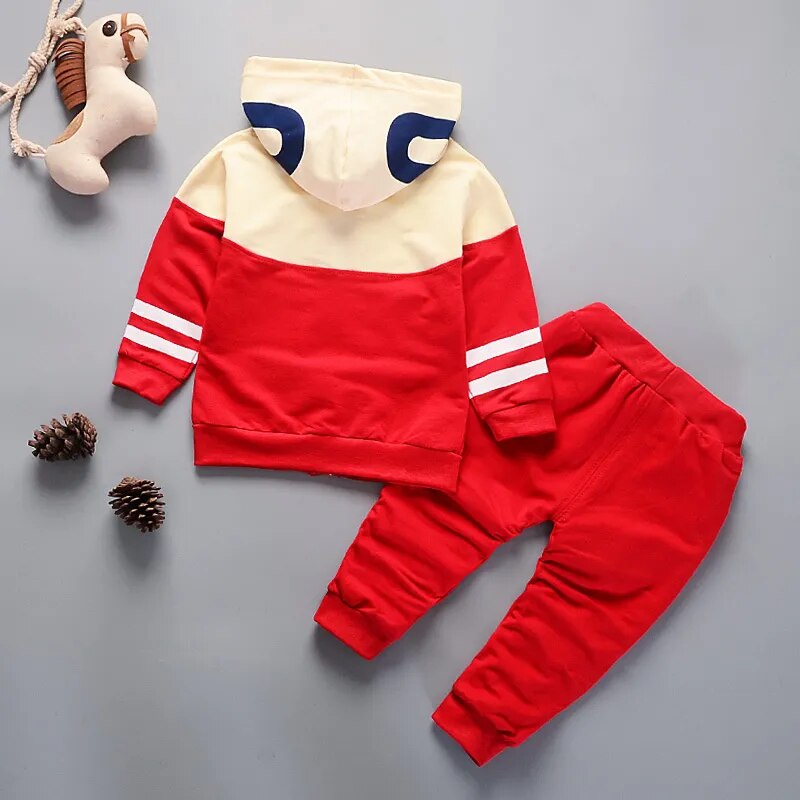 Boys Sporty Urban Style 2Pc Hooded Jacket & Pants Sets