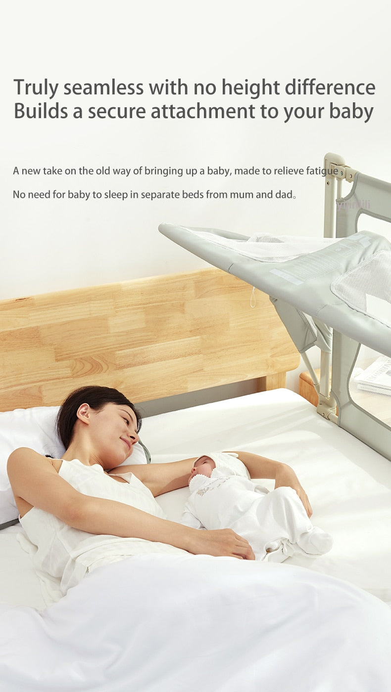 Simple and Lightweight Dual-use Comfortable Baby Companion Bedside Crib