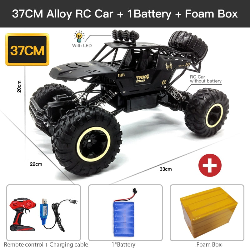 Boys Off-Road 4WD RC Truck With Led Lights 2.4G Radio Remote Control