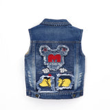 Mickey Mouse Denim Jacket and Sleeveless Vests