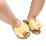 Baby Girls Bow Knot Sandals Cute Summer Soft Sole Flat Princess Shoes Infant Non-Slip First Walkers
