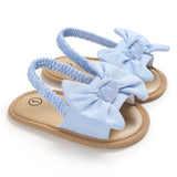 Baby Girls Bow Knot Sandals Cute Summer Soft Sole Flat Princess Shoes Infant Non-Slip First Walkers