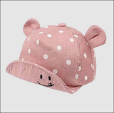 Cute Polka Dot Baby Cap With Ears For Both Girls & Boys