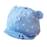 Cute Polka Dot Baby Cap With Ears For Both Girls & Boys