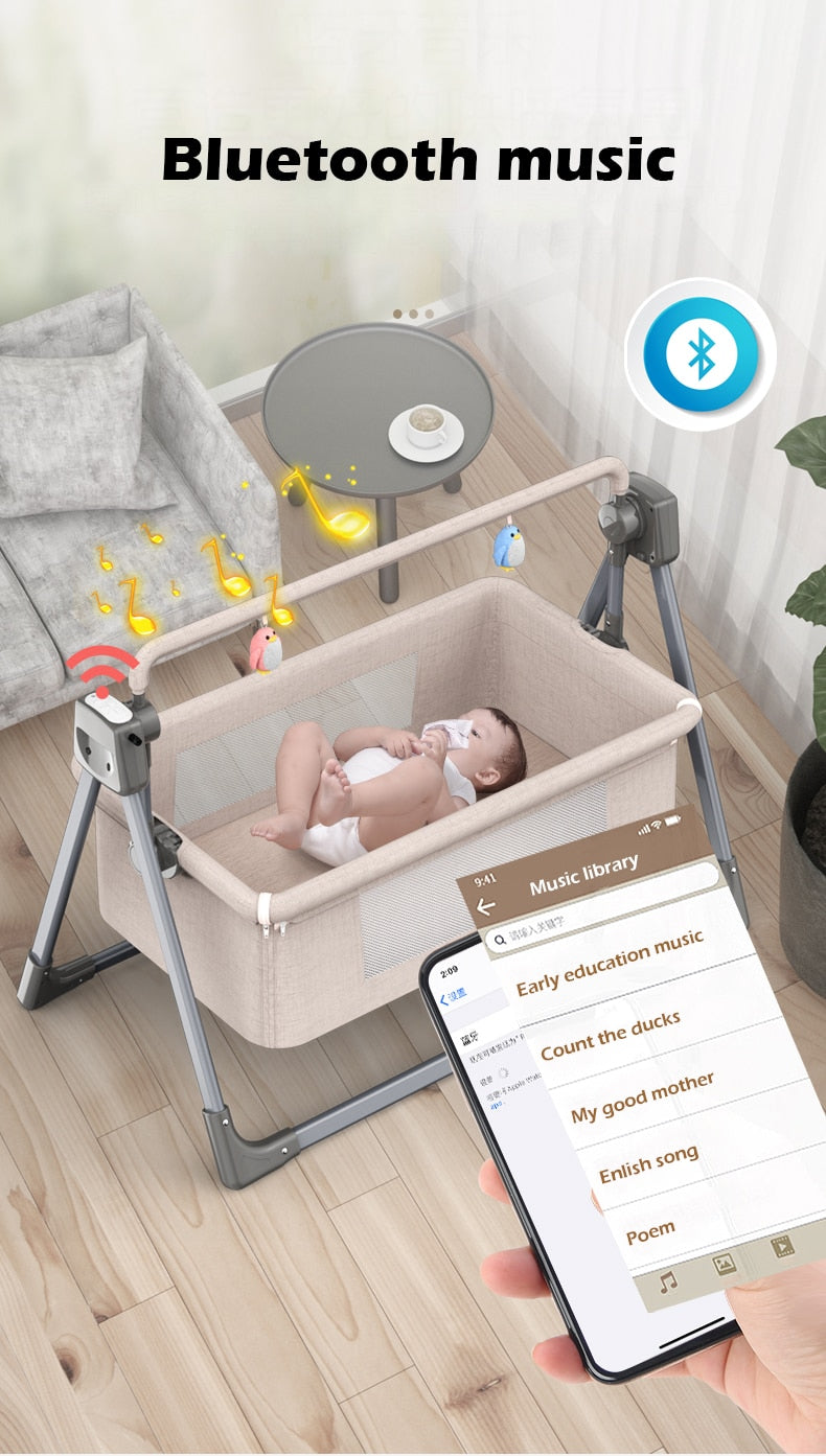 Electric Baby Multifunctional Cradle/ Portable rocking bed