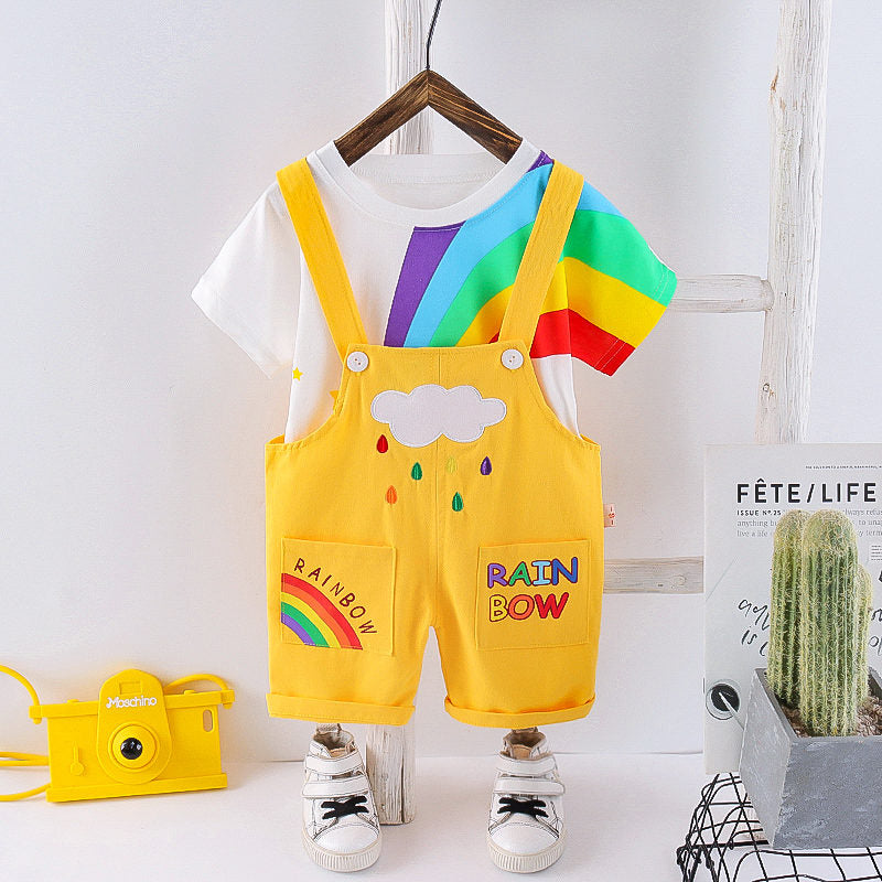 Adorable 2Pc Baby Summer Overalls Set, for Boys & Girls