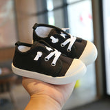 Toddler's Trendy Canvas Lace-up Sneakers For Boys & Girls