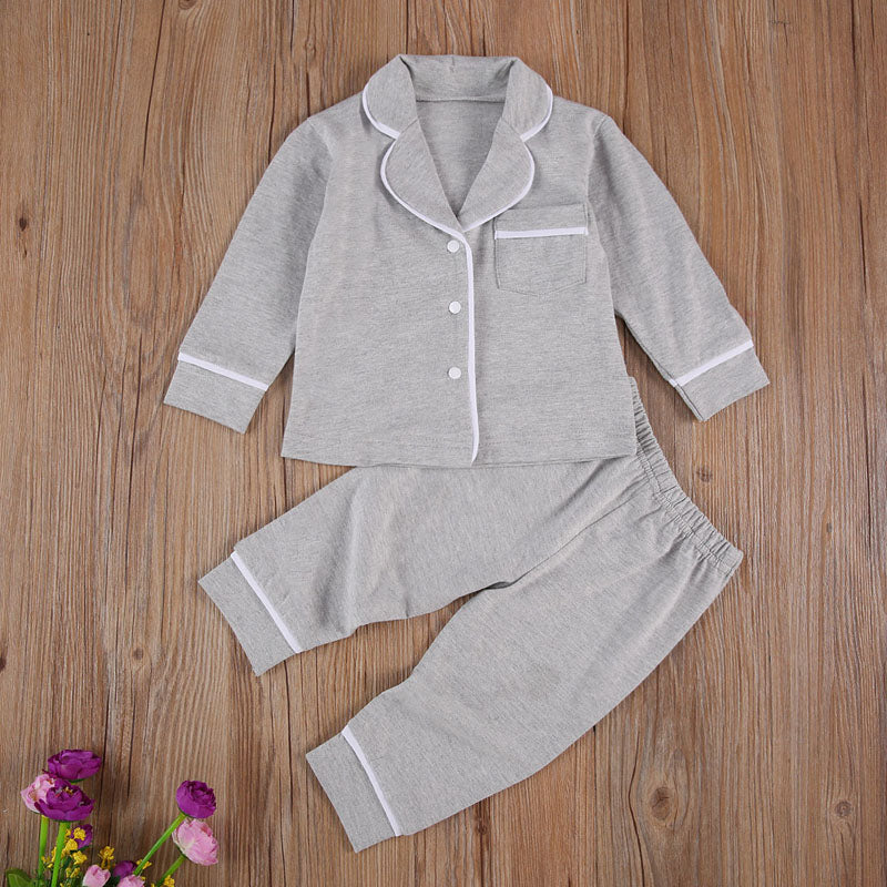 Classic Kids 2Pcs Cotton Long Sleeve Pajama Sets