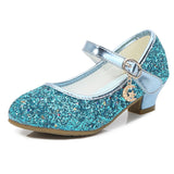 Girls High Heels Leather Princess Shoes