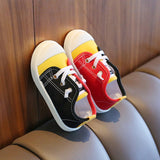 Toddler's Trendy Canvas Lace-up Sneakers For Boys & Girls