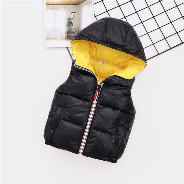 Kids Stylish Hooded Bubble Vest. Age 3T~11 Years