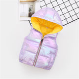 Kids Stylish Hooded Bubble Vest. Age 3T~11 Years