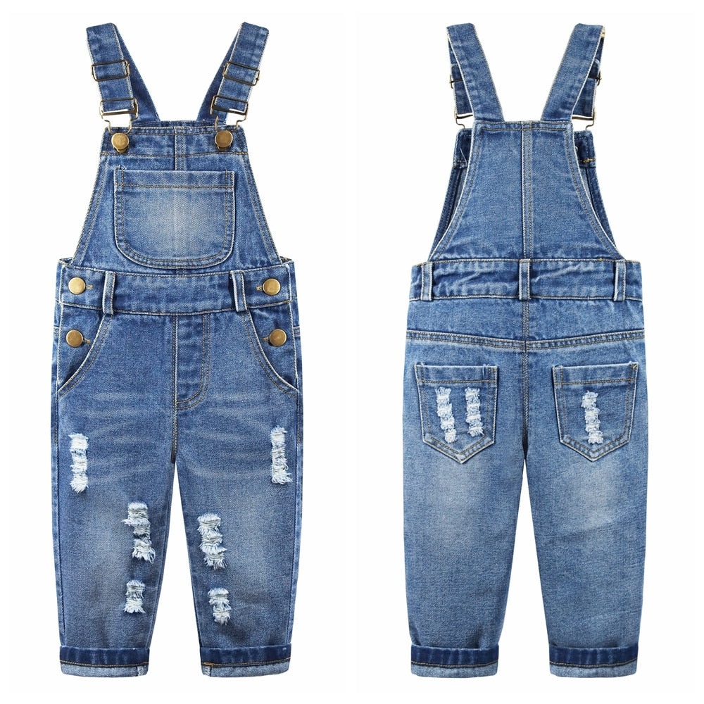 1-5T Jeans Overalls for Toddler Boys & Girls