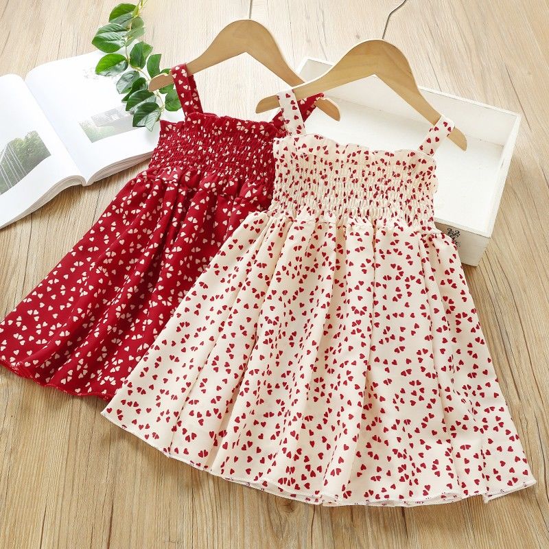 Girls Sleeveless cotton Short Summer Dress. Ages 3T-8Yrs