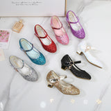 Girls High Heels Leather Princess Shoes