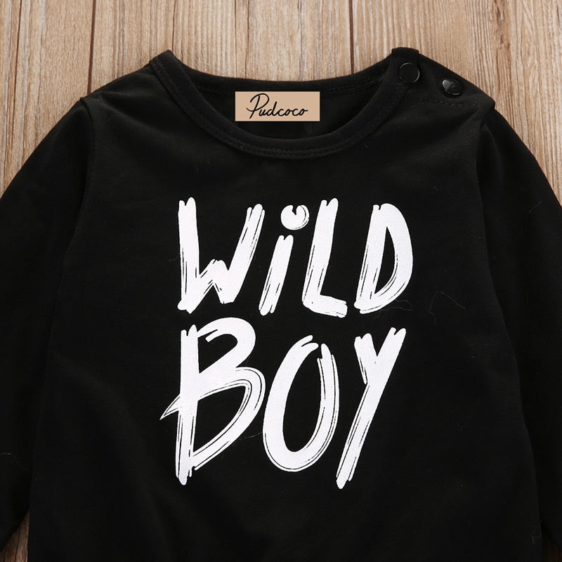Boys 2Pc "Wild Boy" Sweatshirt and Pants Set.