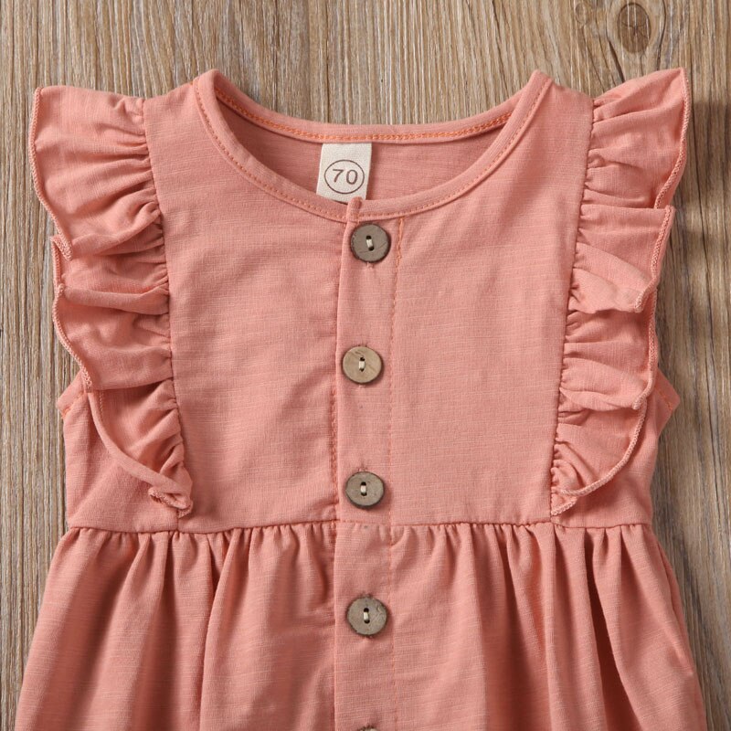 Baby Girl Sleeveless Ruffle Romper