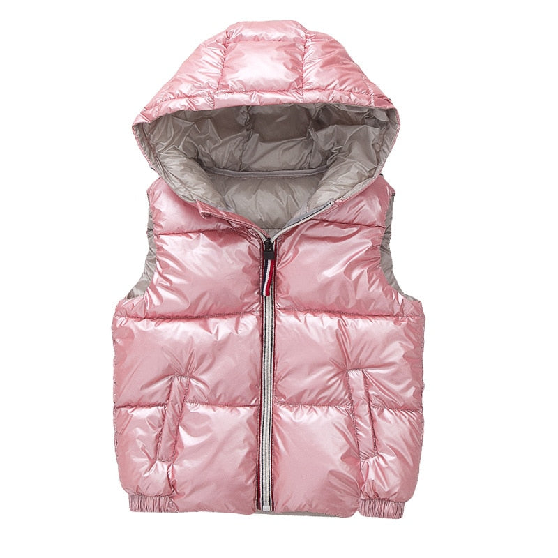 Kids Stylish Hooded Bubble Vest. Age 3T~11 Years