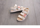 Girls Sweet Flowers Gladiator Sandals