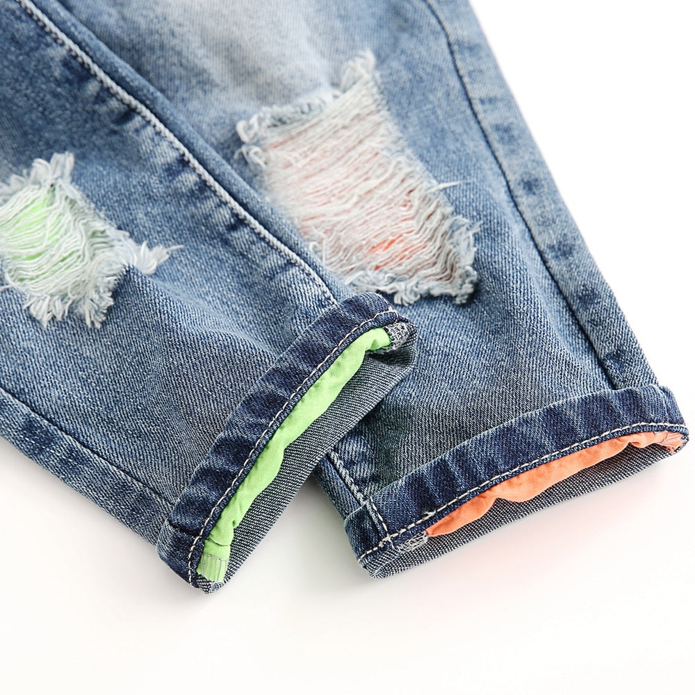 1-5T Jeans Overalls for Toddler Boys & Girls
