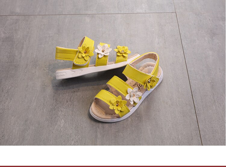 Girls Sweet Flowers Gladiator Sandals