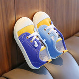 Toddler's Trendy Canvas Lace-up Sneakers For Boys & Girls