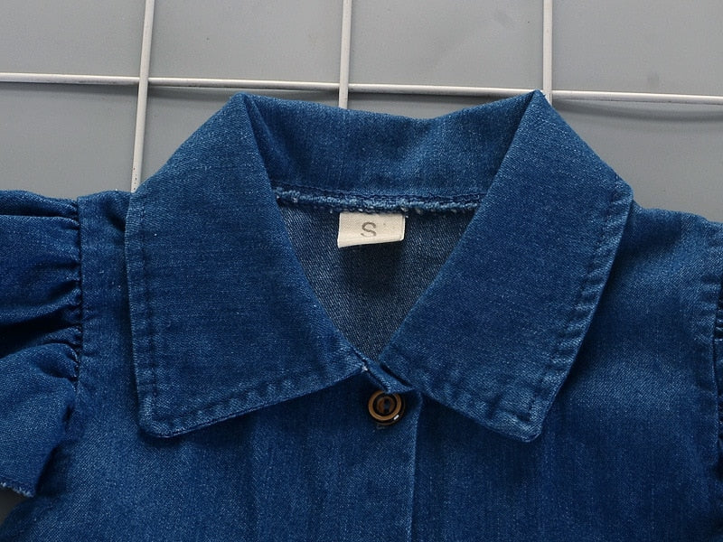 Baby Girls Stylish Jean Dress. Ages 12M-4T