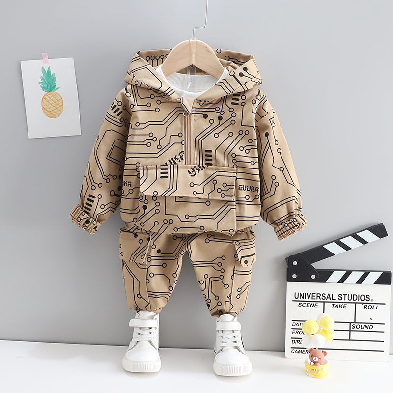 Toddlers Trendy Jacket & Baggy Pants 2Pc Sets. Ages 9m-5Yrs